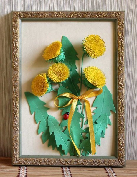 Панно цветы из фоамирана