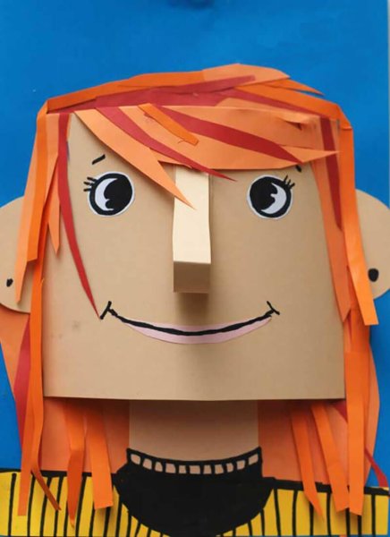 Объемное лицо из бумаги