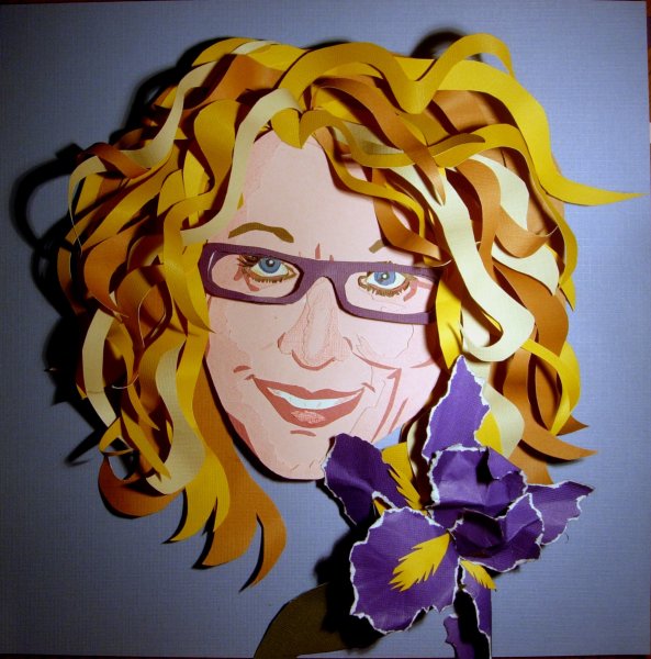 Портрет на цветной бумаге