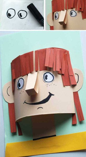 Поделка портрет из бумаги