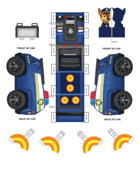 Щенячий патруль из бумаги схемы