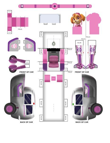 Вырежи склей Щенячий патруль