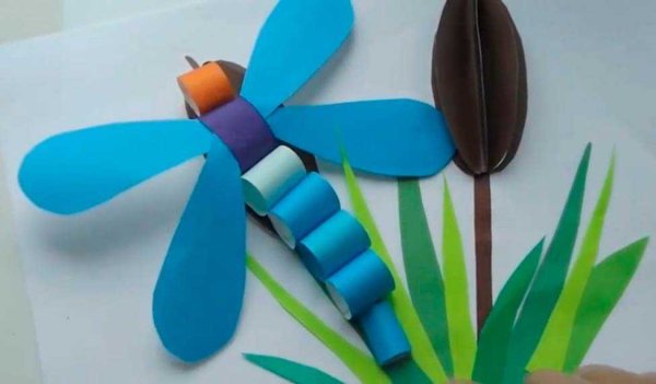 Объемная аппликация Стрекоза