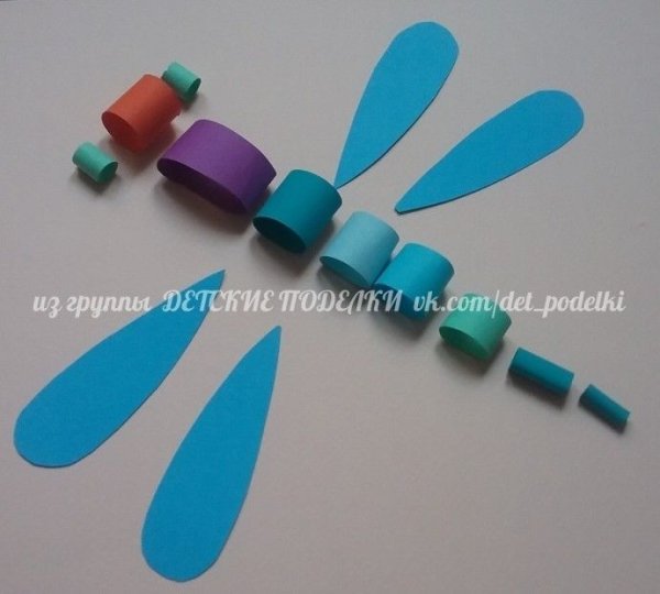 Стрекоза аппликация для детей