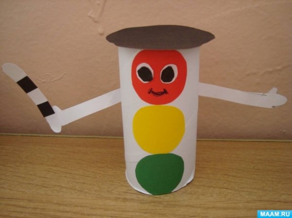 Светофор из бумаги для детей