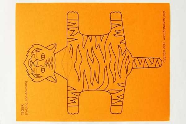 Поделка тигра из картона