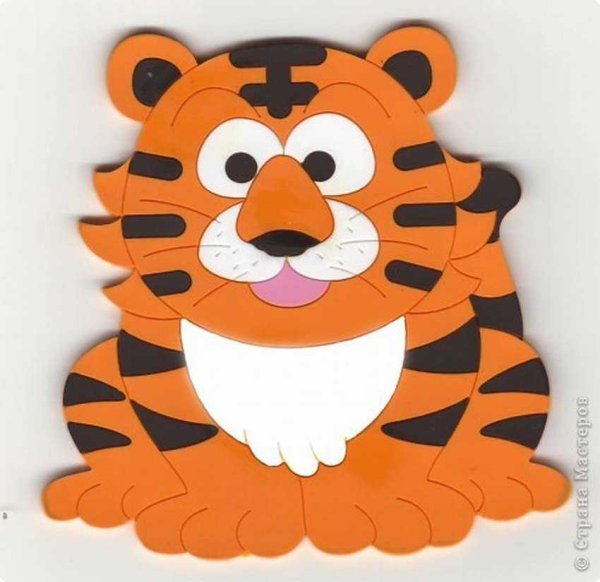 Аппликация Тигренок