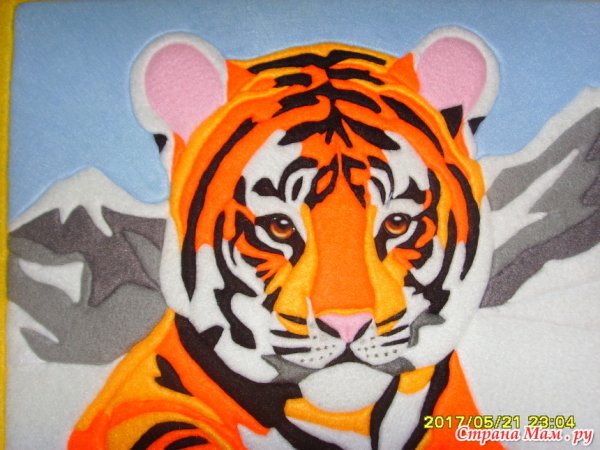 Аппликация в виде тигра