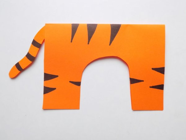Поделка Тигренок из бумаги