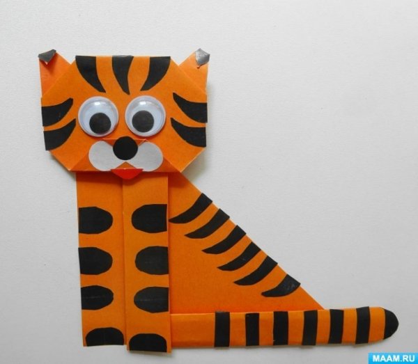 Поделка Тигренок из бумаги