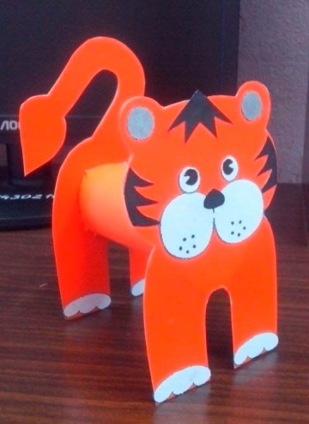 Тигр из втулки