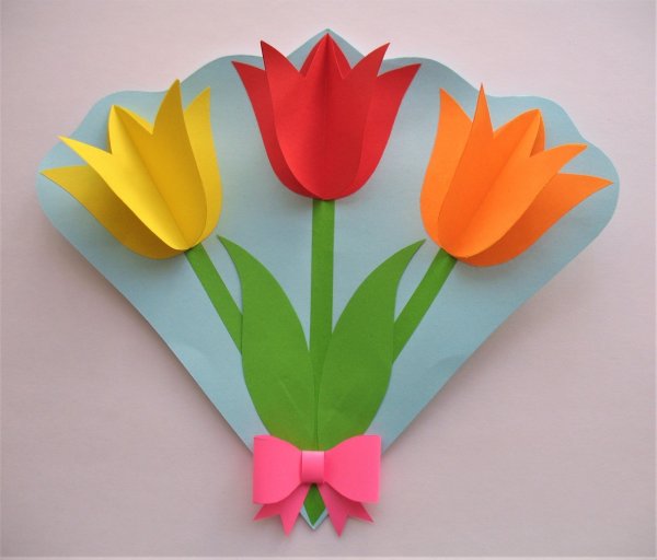 Объемные тюльпаны