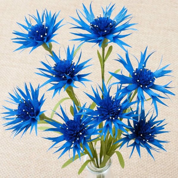 Васильки из пластика