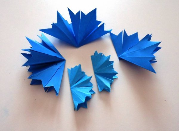 Васильки из бумаги