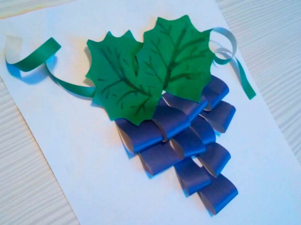 Поделка виноград из бумаги