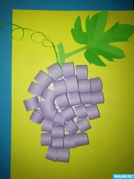 Объемная аппликация виноград