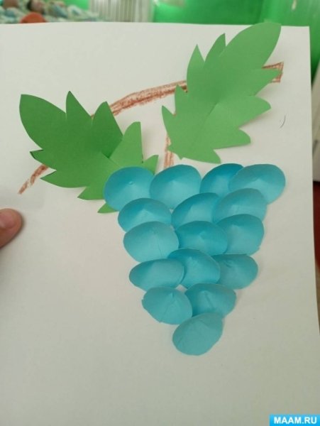 Объемная аппликация виноград