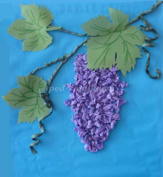 Объемная аппликация виноград