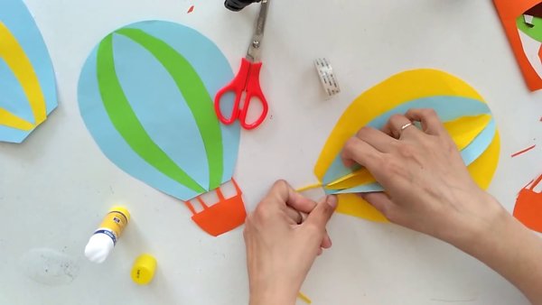 Поделка воздушный шар с корзиной