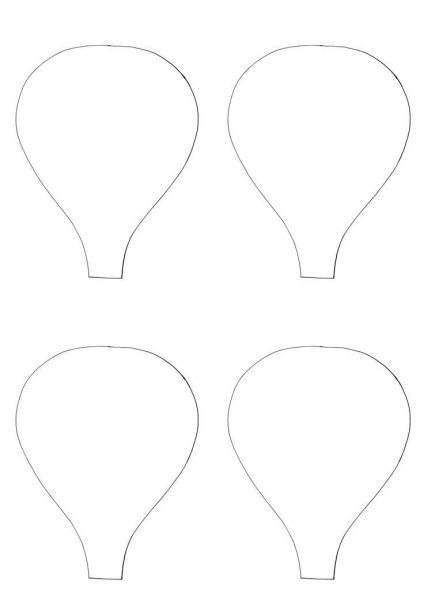 Аппликация воздушный шар с корзиной