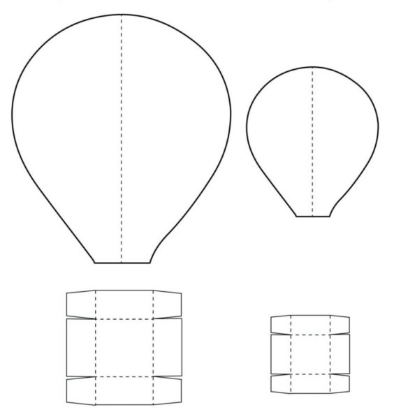 Воздушный шар аппликация объемная