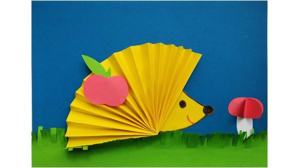 Объемная аппликация Ежик