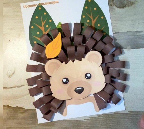 Ежик из бумажных полос