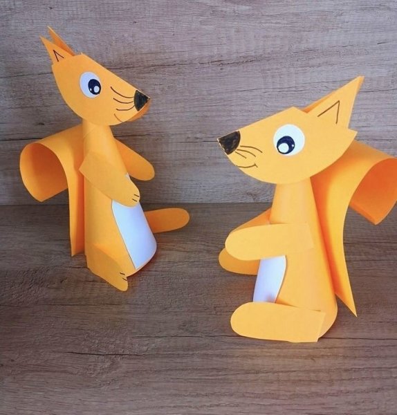 Объемные зверюшки из бумаги