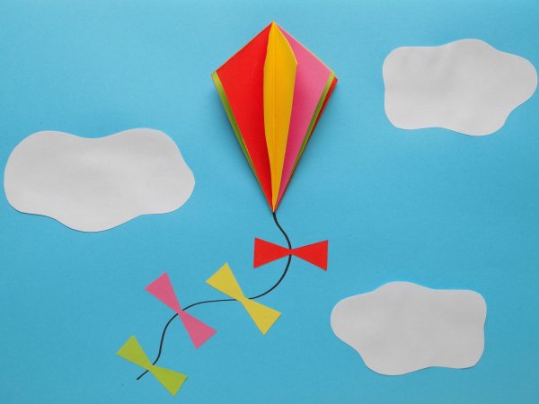 Воздушный змей поделка из бумаги