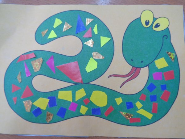 Аппликация змея