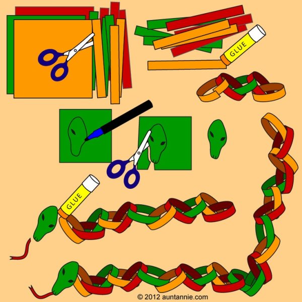 Змейка поделка для детей