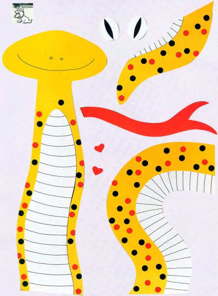 Поделки змеи из бумаги