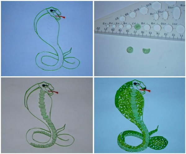 Поделка змея