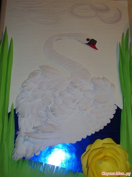 Поделка лебедь