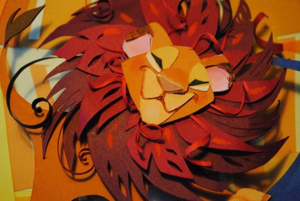 Многослойная аппликация из бумаги