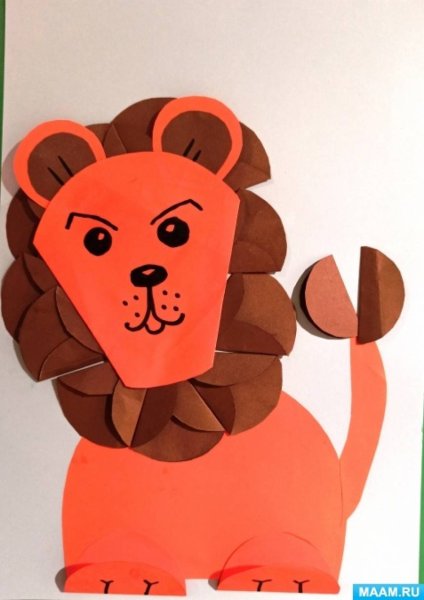 Объемная аппликация Лев