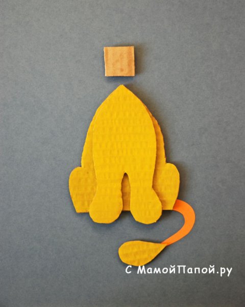 Объемная аппликация Лев