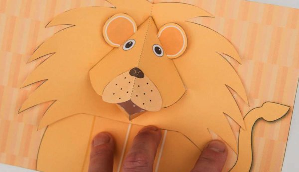 Объемная поделка Лев