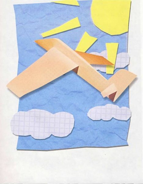 Самолет аппликация для детей