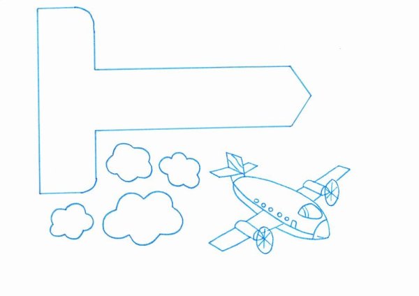 Объемная аппликация самолет