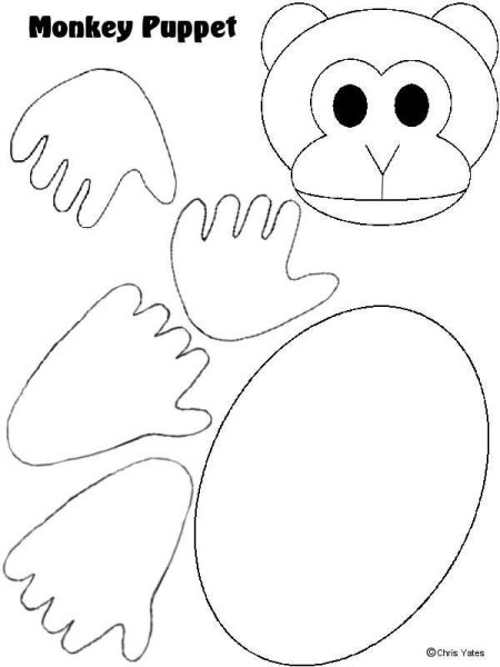 Обезьяна аппликация для детей