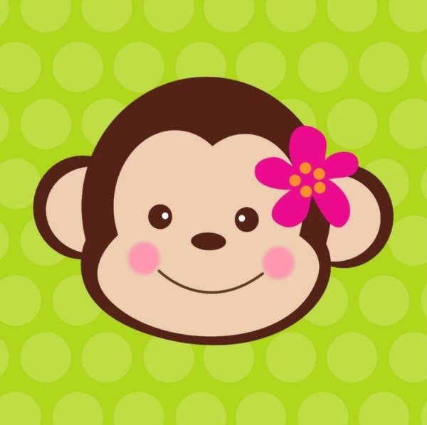 Аппликация обезьянка для малышей