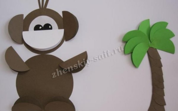 Обезьянка из бумаги