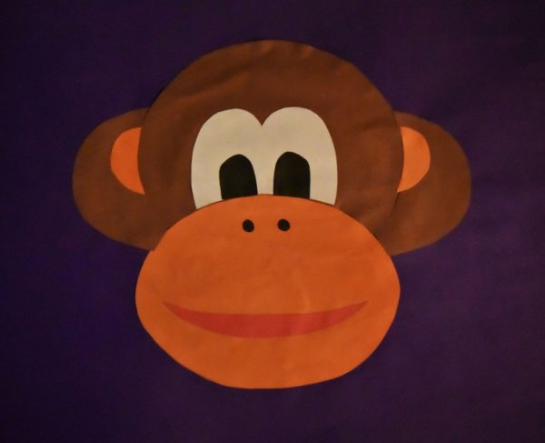Обезьянка из цветной бумаги