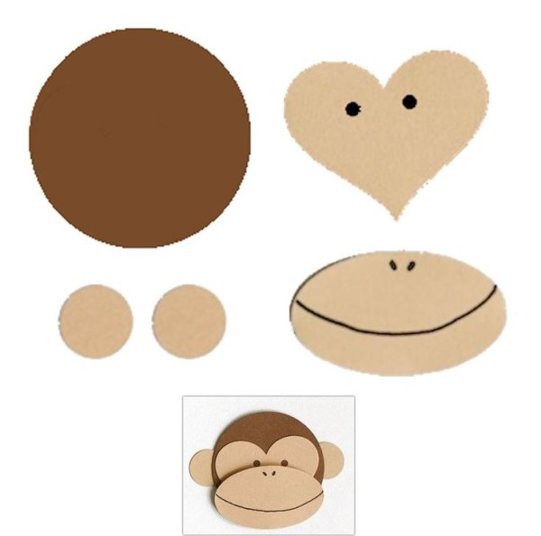 Поделка обезьяна для малышей