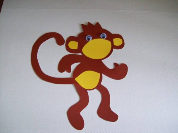Обезьянка поделка из бумаги