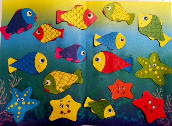 Аппликация подводный мир средняя группа