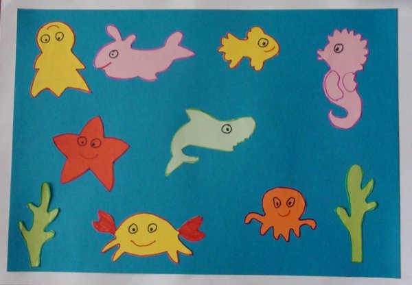 Аппликация подводный мир