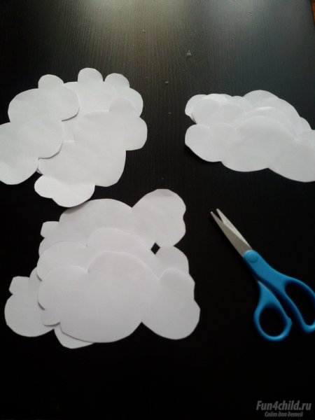 Облачко объемное аппликация