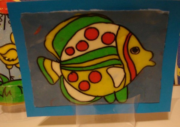 Рисование пластилином на стекле